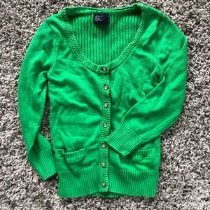 AMERICAN EAGLE OUTFITTER Green Ribbed Cardigan